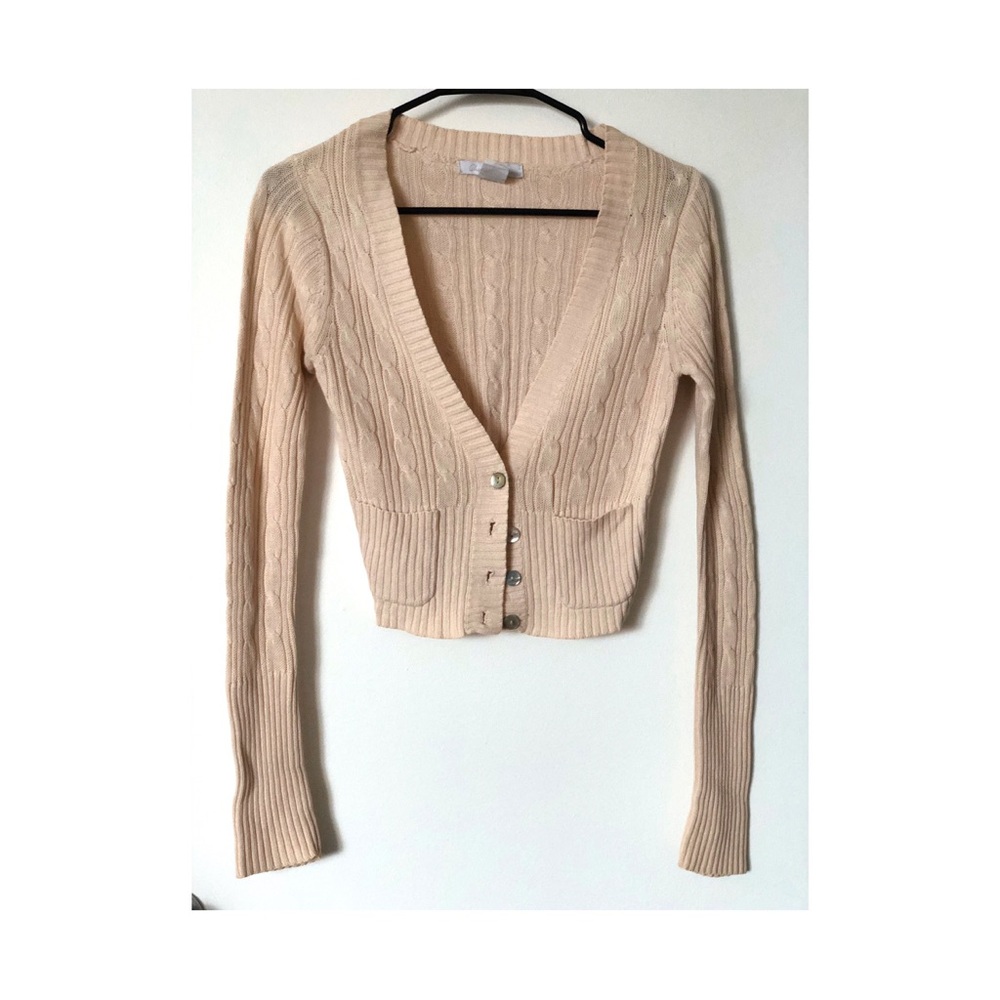 Tan Cropped Cardigan